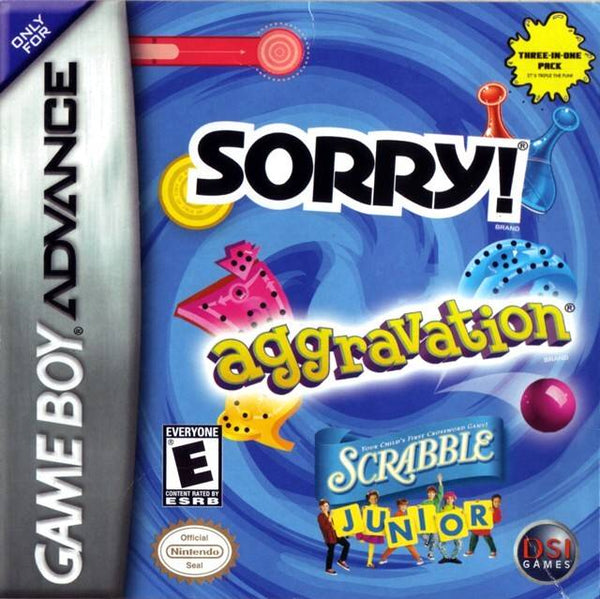 Aggravation / Sorry / Scrabble Jr (GBA)