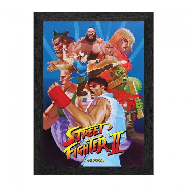 Framed Lenticular Poster Street Fighter II The World Warriors