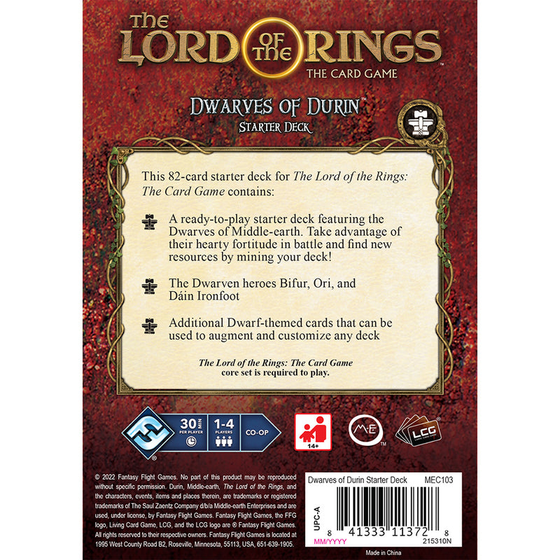 Lord of the Rings LCG Dwarves of Durin Starter Deck