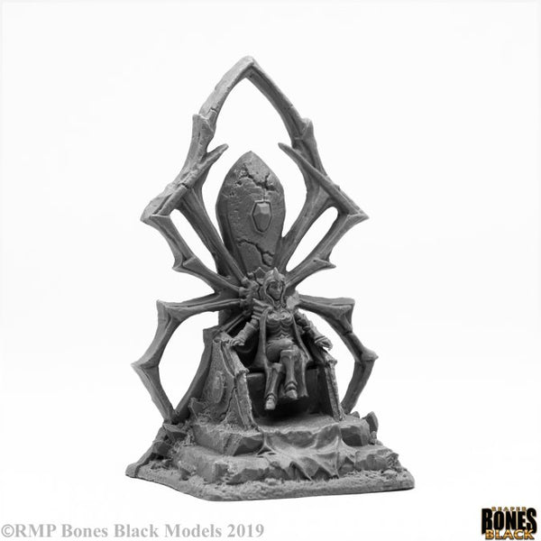 Reaper Bones Black: Dark Elf Queen on Throne 44090