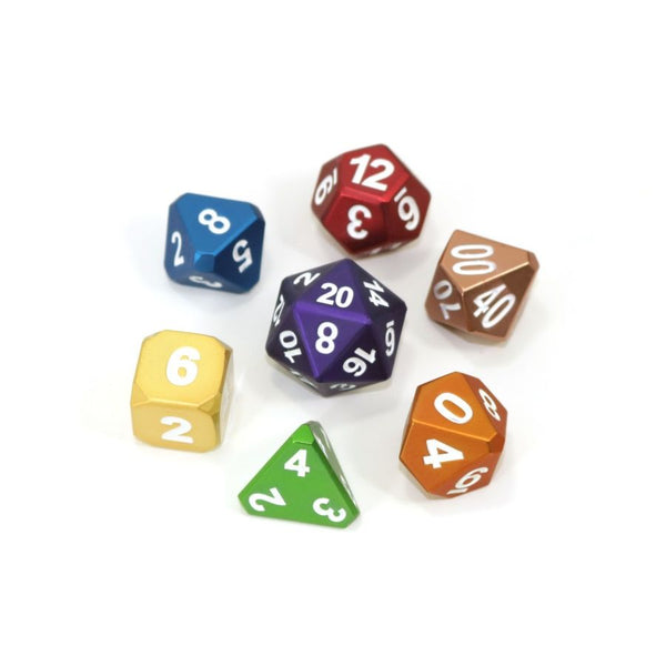 Forge Metal 7ct Dice Set - Frosted Rainbow