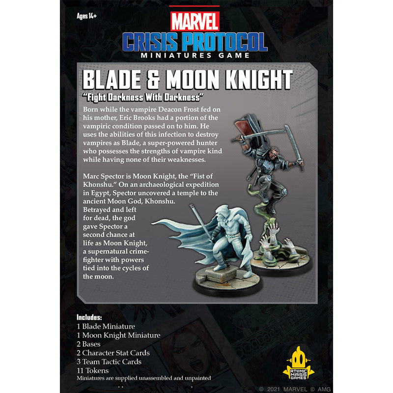 Marvel Crisis Protocol Blade and Moon Knight Character Pack