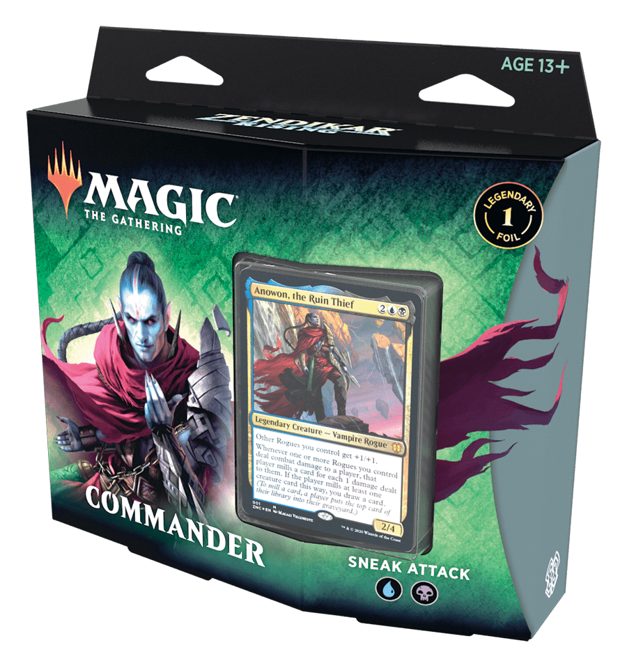 mtg anowon commander deck MTG Zendikar Rising Commander Deck: Sneak Attack (Anowon)