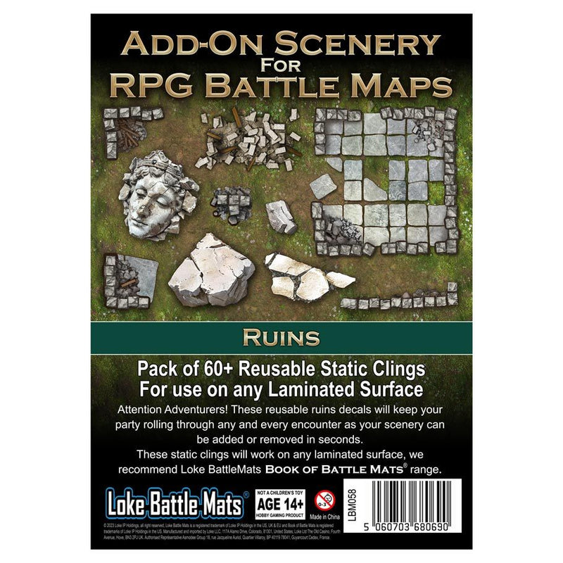 Add - On Scenery for RPG Battle Maps: Ruins RPG - New