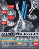 Clear Action Base 1, Bandai Display Stand 1/100 Miniatures - Gunpla