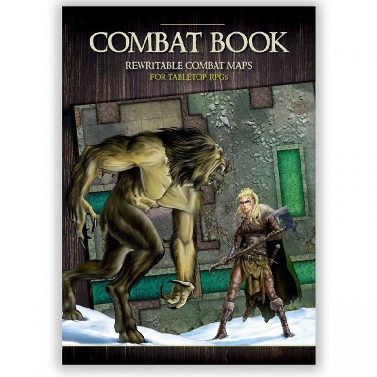 Combat Book 1: Fantasy Rewritable Combbat Maps for TTRPGs RPG - New