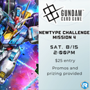 Gundam TCG NewType Challenge Mission 4 Events