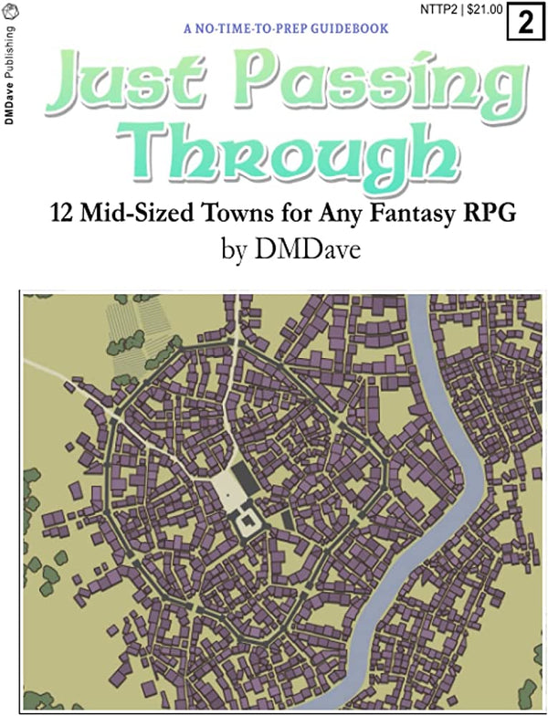 Just Passing Through 12 Mid - Sized Towns for Any Fantasy RPG RPG - New