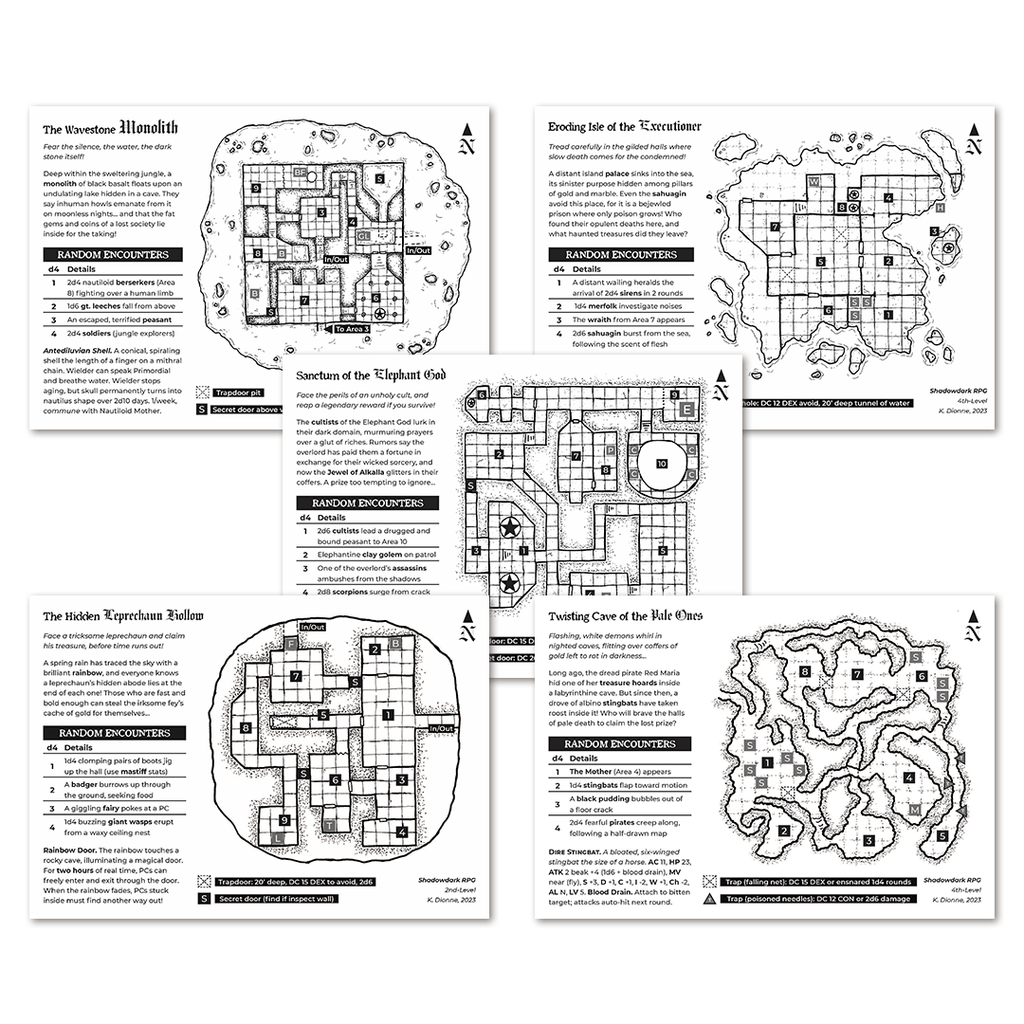 Retrofix Shadowdark: Five Mini-Adventures Cards (In-Store Only) - RPG - New ...