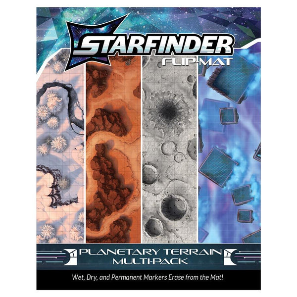 Starfinder RPG 2nd Ed: Flip Mat Planetary Terrain Multi - Pak RPG - New