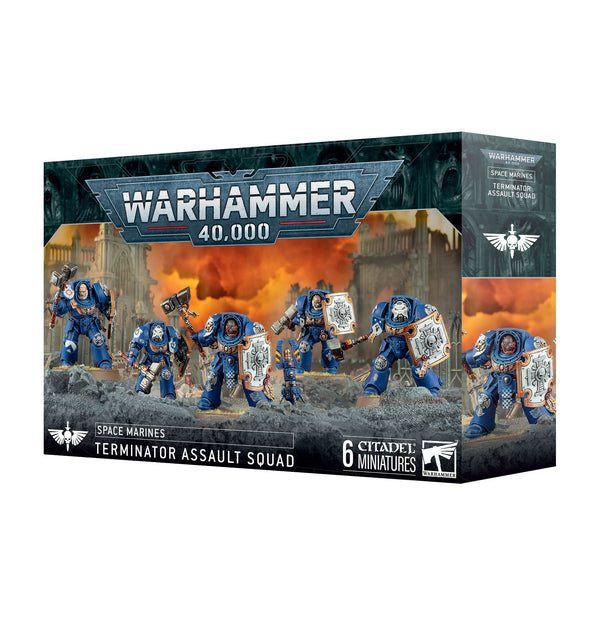 Warhammer 40K Space Marines Terminator Assault Squad Miniatures - Models