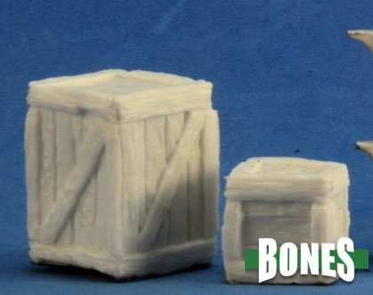 Reaper Bones: Crates (Large and Small)(2) 77248