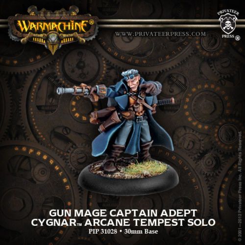 Warmachine: Cygnar - Gun Mage Captain Adept (E)