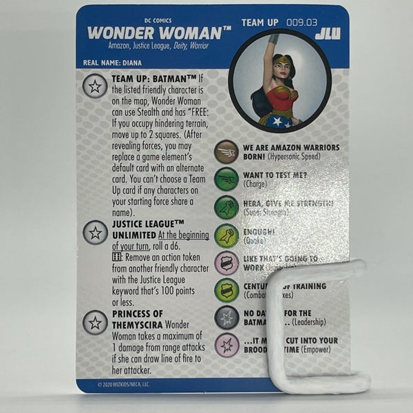 Heroclix DC Justice League Unlimited Team Up Card Wonder Woman 009.03