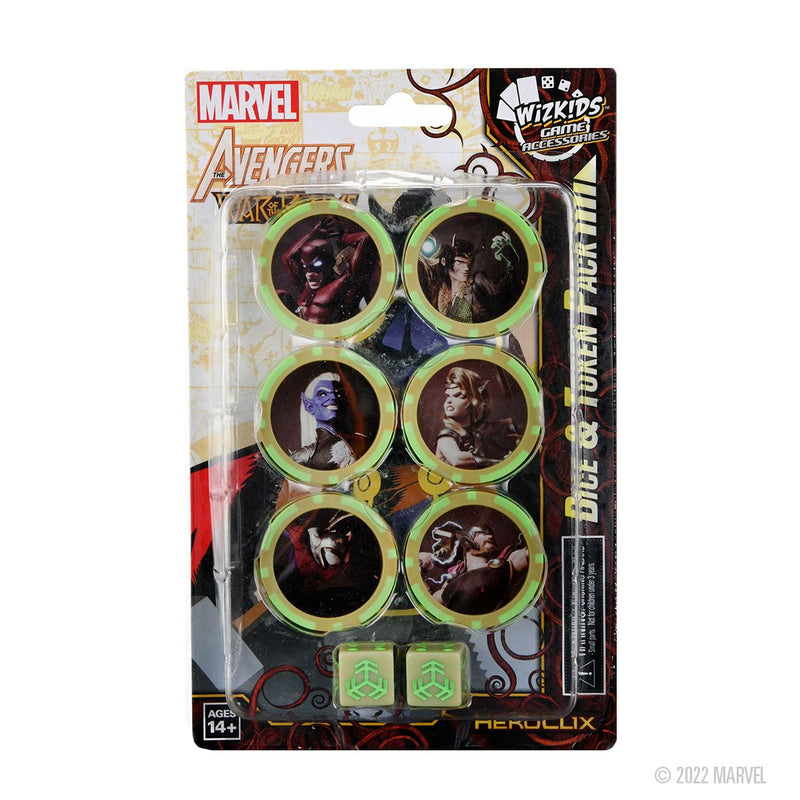 Marvel HeroClix Avengers War of the Realms Dice and Token Pack
