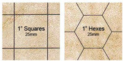 Reversable Megamat (34.25 x 48) w/ 1" squares/hexes