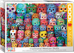 Puzzle: Traditional Mexican Skulls