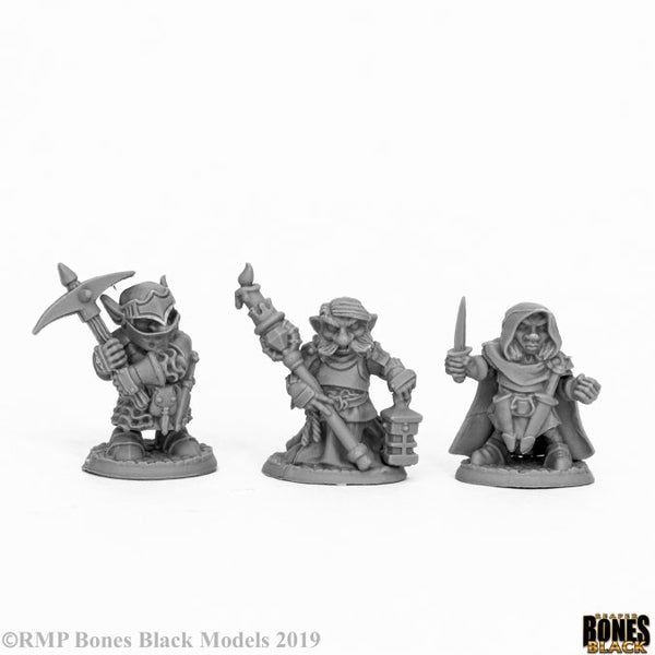 Reaper Bones Black: Deep Gnome Warriors (3) 44060