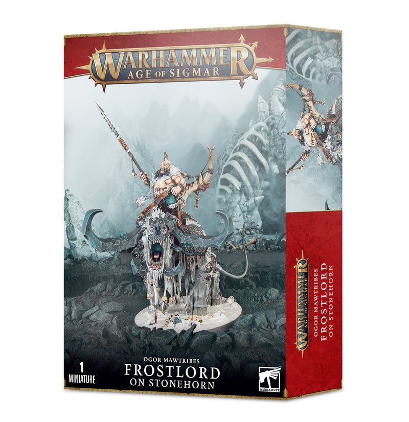 Warhammer Age of Sigmar Ogor Mawtribes Frostlord on Stonehorn
