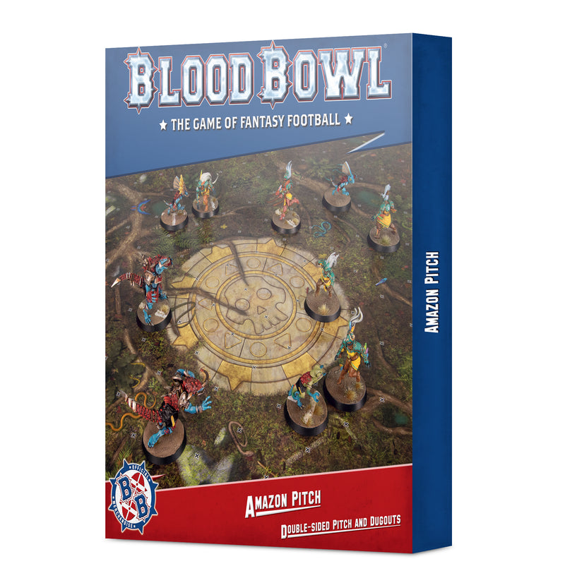 Blood Bowl Amazons Team Pitch and Dugouts