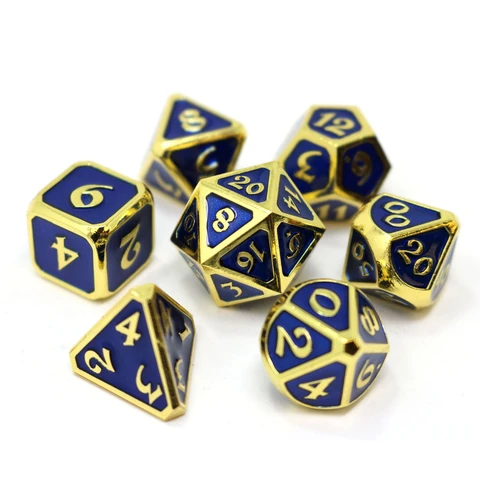 DHD 7 Piece RPG Set Mythica Gold Sapphire