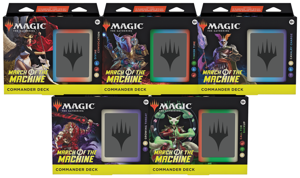 Magic The Gathering March of The Machine Commander Deck - Cavalry Charge (100-Card Deck, 10 Planechase Cards, Collector Booster Sample Pack +