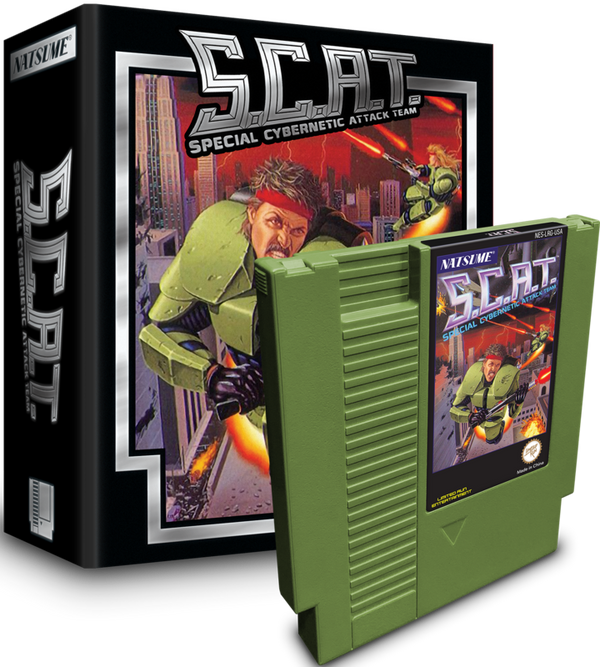 S.C.A.T.  Special Cybernetic Attack Team Collector's Edition Green Cart Version (NES LR)