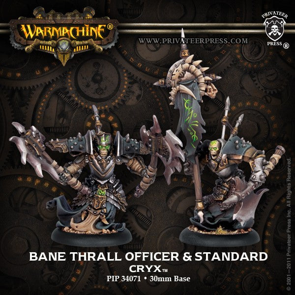 Warmachine: Cryx - Bane Thrall Officer & Standard