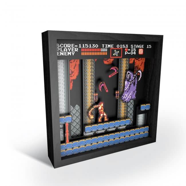 Pixel Frames Castlevania NES Classic 9"x9"