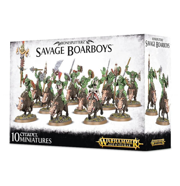 Warhammer Age of Sigmar Bonesplitterz Savage Boarboys / Boarboy Maniaks
