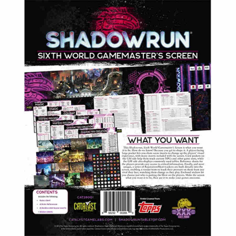 Shadowrun 6th Ed Gamemaster Screen