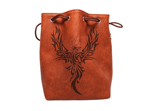 Brown Leather Lite Dice Bag Ouroboros Accessories - Dice