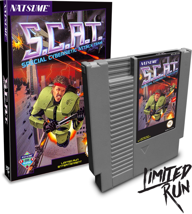 S.C.A.T.  Special Cybernetic Attack Team Grey Cart Version (NES LR)