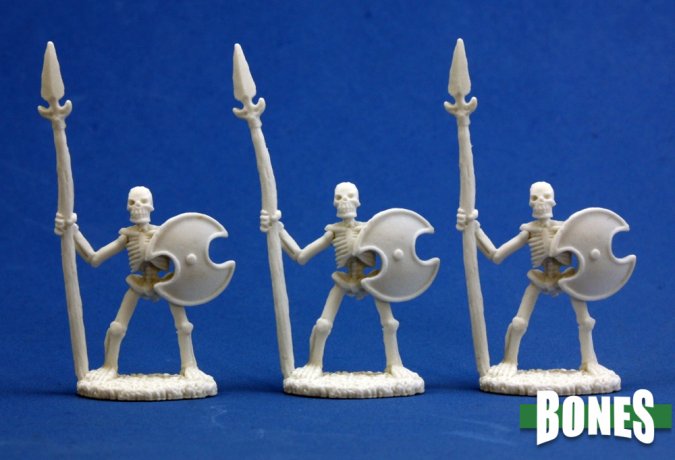 Reaper Bones: Skeletal Spearmen (3) 77001