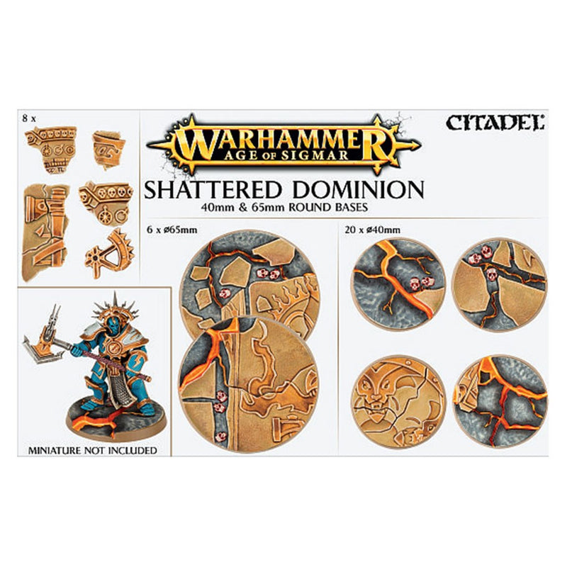 Warhammer Age of Sigmar Shattered Dominion 40mm/65mm Round Bases