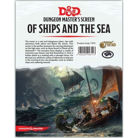 D&D 5th Ed: Of Ships & The Sea DM Screen