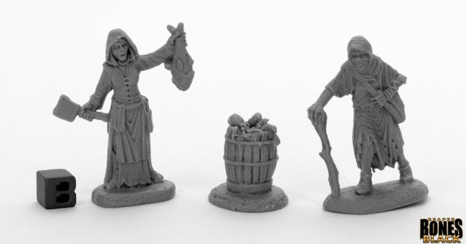Reaper Bones Black: Dreadmere Townsfolk: Fishwife & Crone 44033