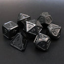DHD 7 Piece RPG Set Mythica Absolute Midnight Accessories - Dice