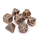DHD 7 Piece RPG Set Mythica Battleworn Copper Accessories - Dice