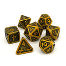 DHD 7 Piece RPG Set Mythica Battleworn Gold Accessories - Dice