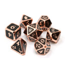 DHD 7 Piece RPG Set Mythica Copper Onyx Accessories - Dice