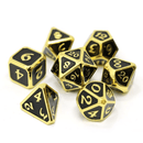 DHD 7 Piece RPG Set Mythica Gold Onyx Accessories - Dice