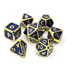 DHD 7 Piece RPG Set Mythica Gold Sapphire Accessories - Dice