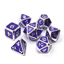 DHD 7 Piece RPG Set Mythica Platinum Amethyst Accessories - Dice
