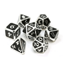 DHD 7 Piece RPG Set Mythica Platinum Onyx Accessories - Dice
