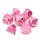 DHD 7 Piece RPG Set - Mythica Platinum Pink Sapphire Accessories - Dice