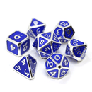 DHD 7 Piece RPG Set Mythica Platinum Sapphire Accessories - Dice
