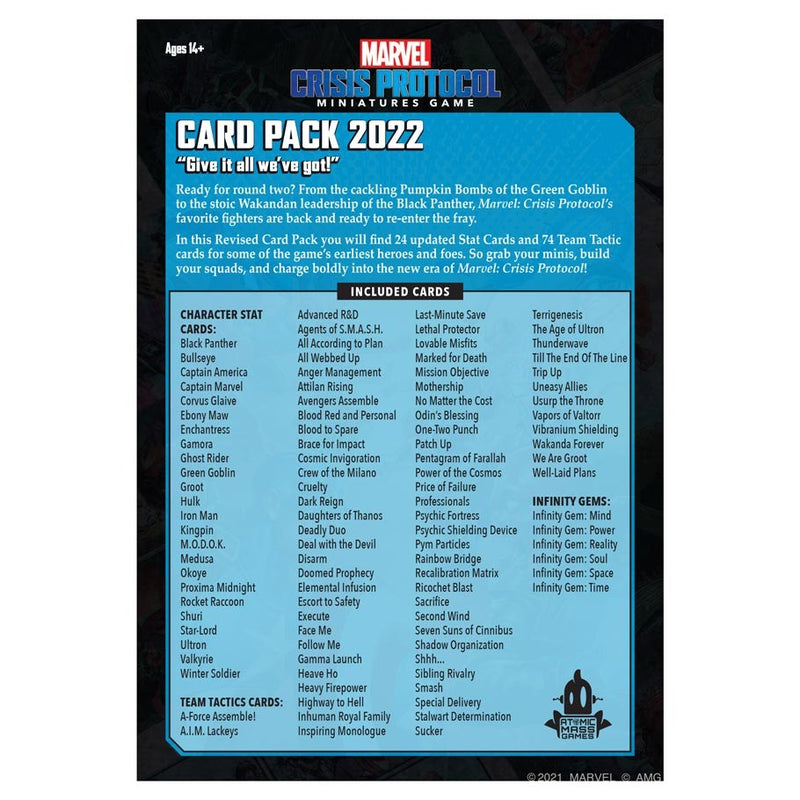 Marvel Crisis Protocol Card Pack 2022
