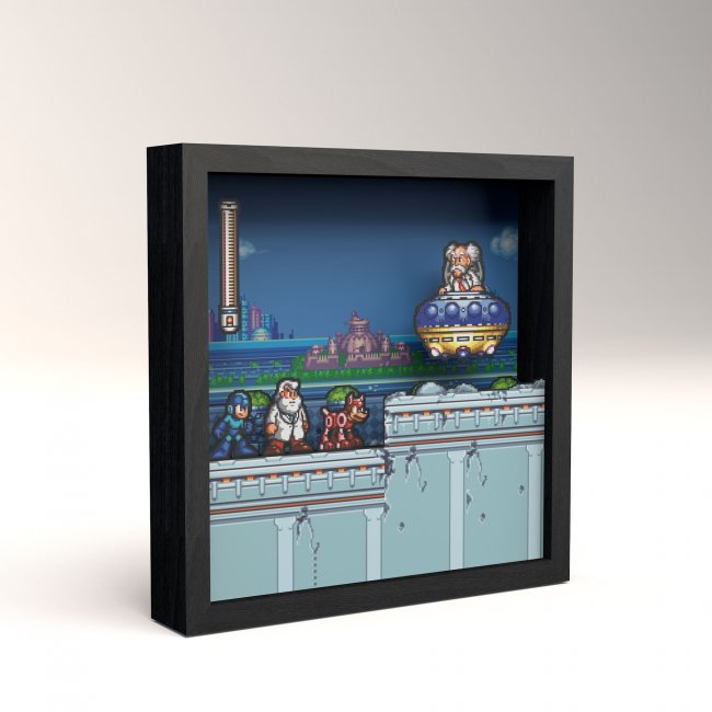 Pixel Frames Mega Man 7 Dr Wily 9"x9"