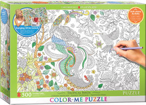 Color-Me Puzzle: Tropical Birds